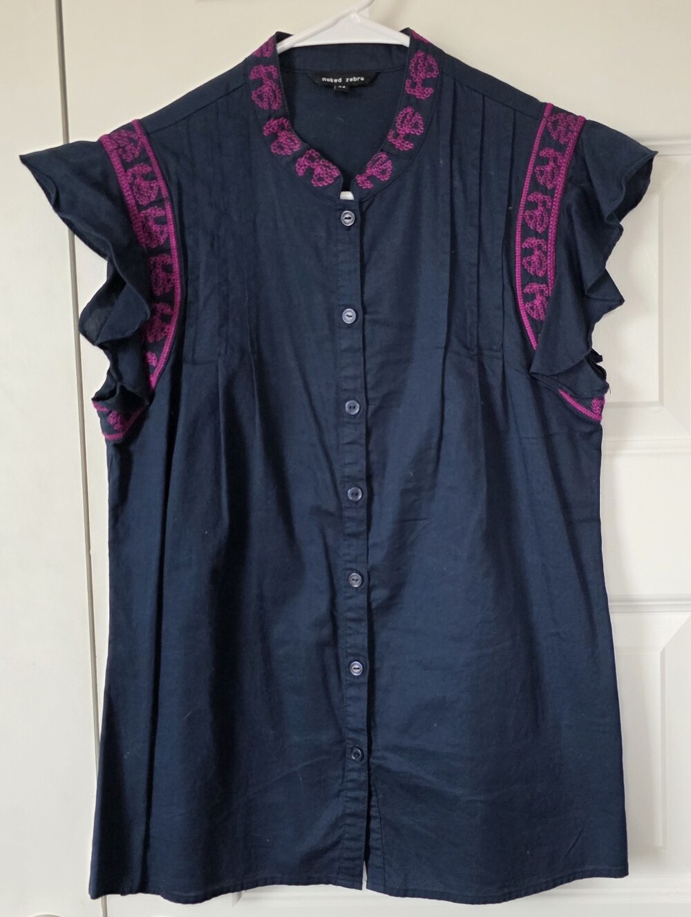 Naked Zebra Buttoned top Size Medium